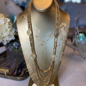 Vintage napoleon elizabeth gold cion necklace